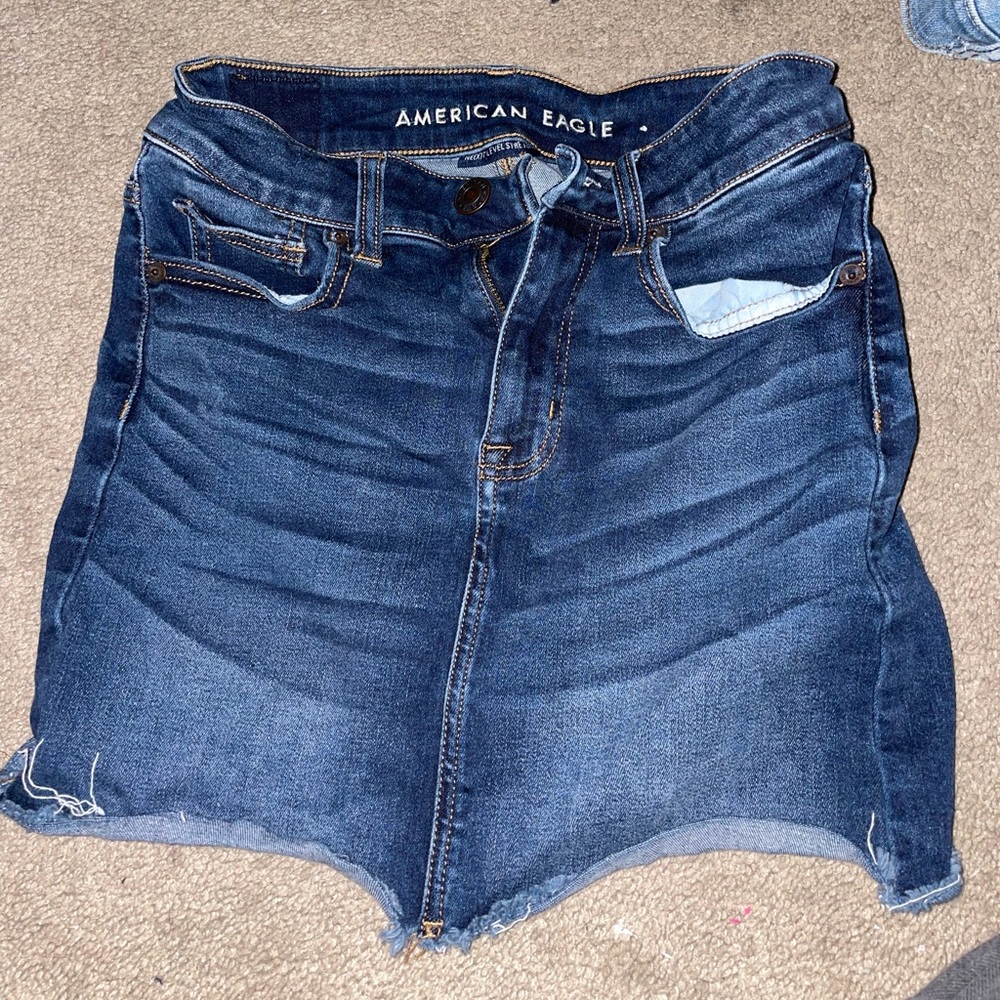 american eagle jean skirt